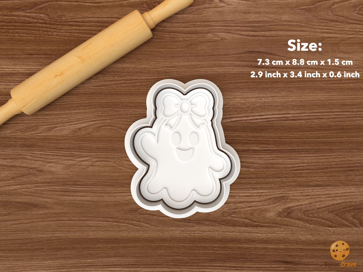 Bow Ghost Cookie Cutter Set STL File