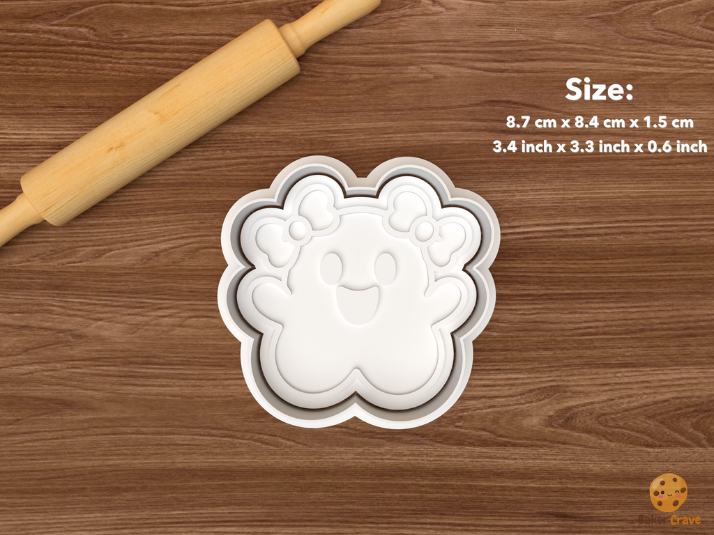 Bow Ghost Cookie Cutter Set STL File
