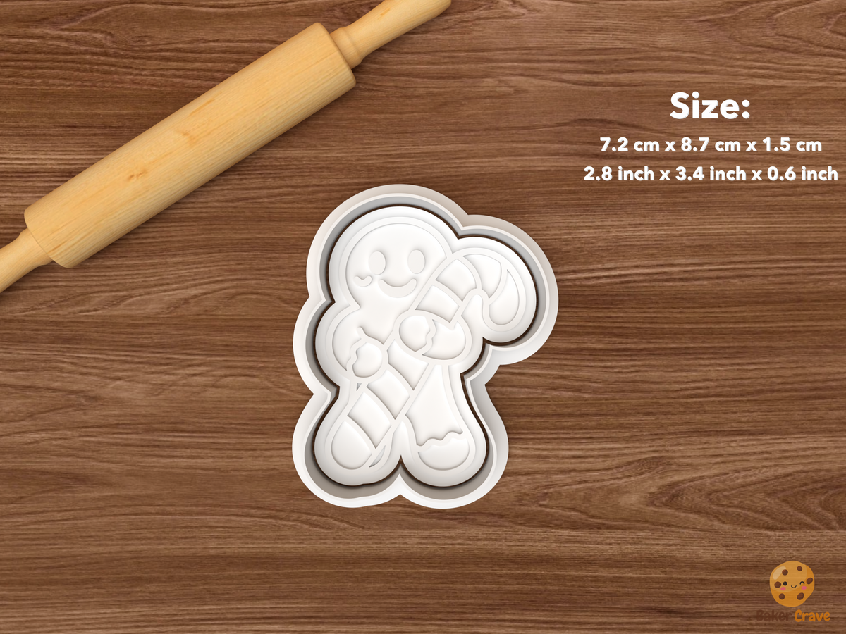 Gingerbread Christmas Hugs Cookie Cutter Set STL File