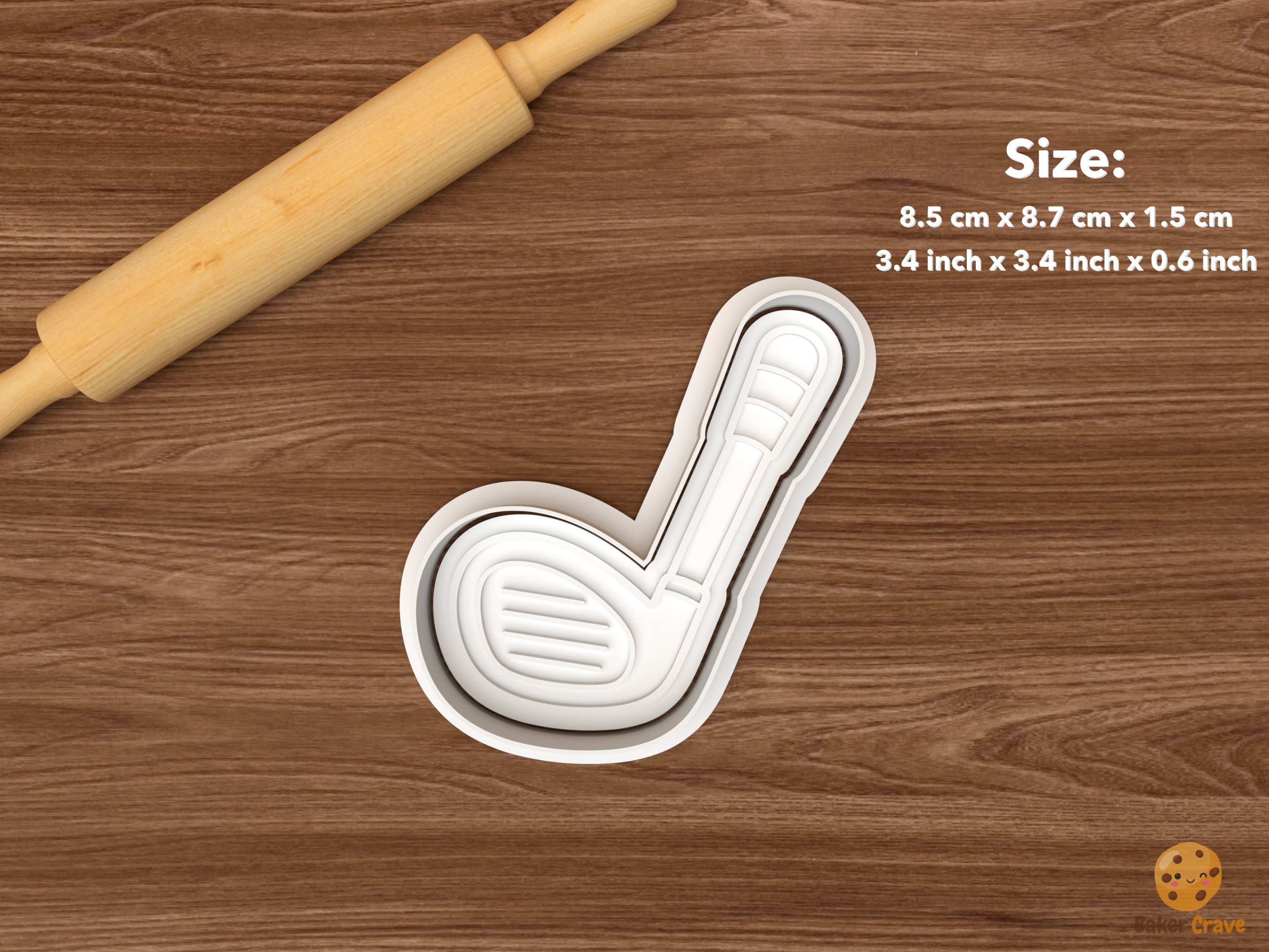 Golf First Birthday Cookie Cutter Set STL File - single golf club
