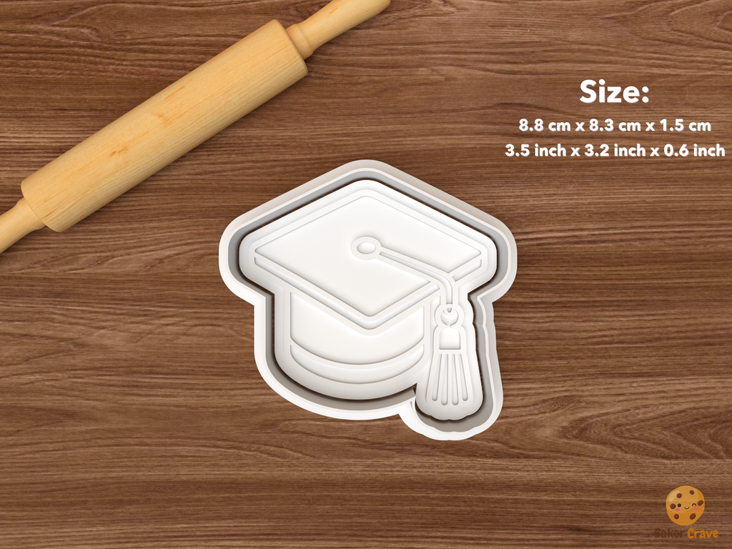 Honors Grad Graduation Cookie Cutter Set STL File - single graduation cap