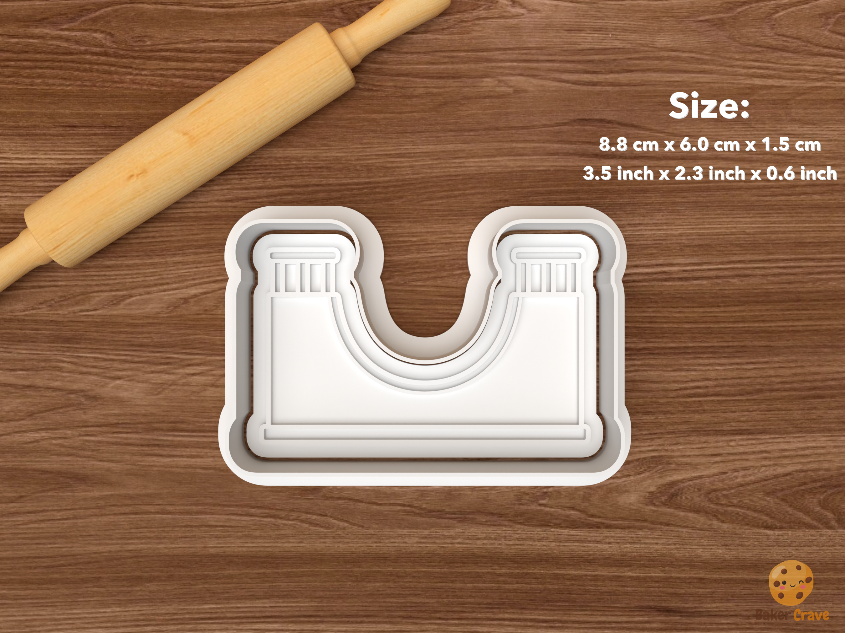 Skateboarding Cookie Cutter Set STL File - single half pipe ramp