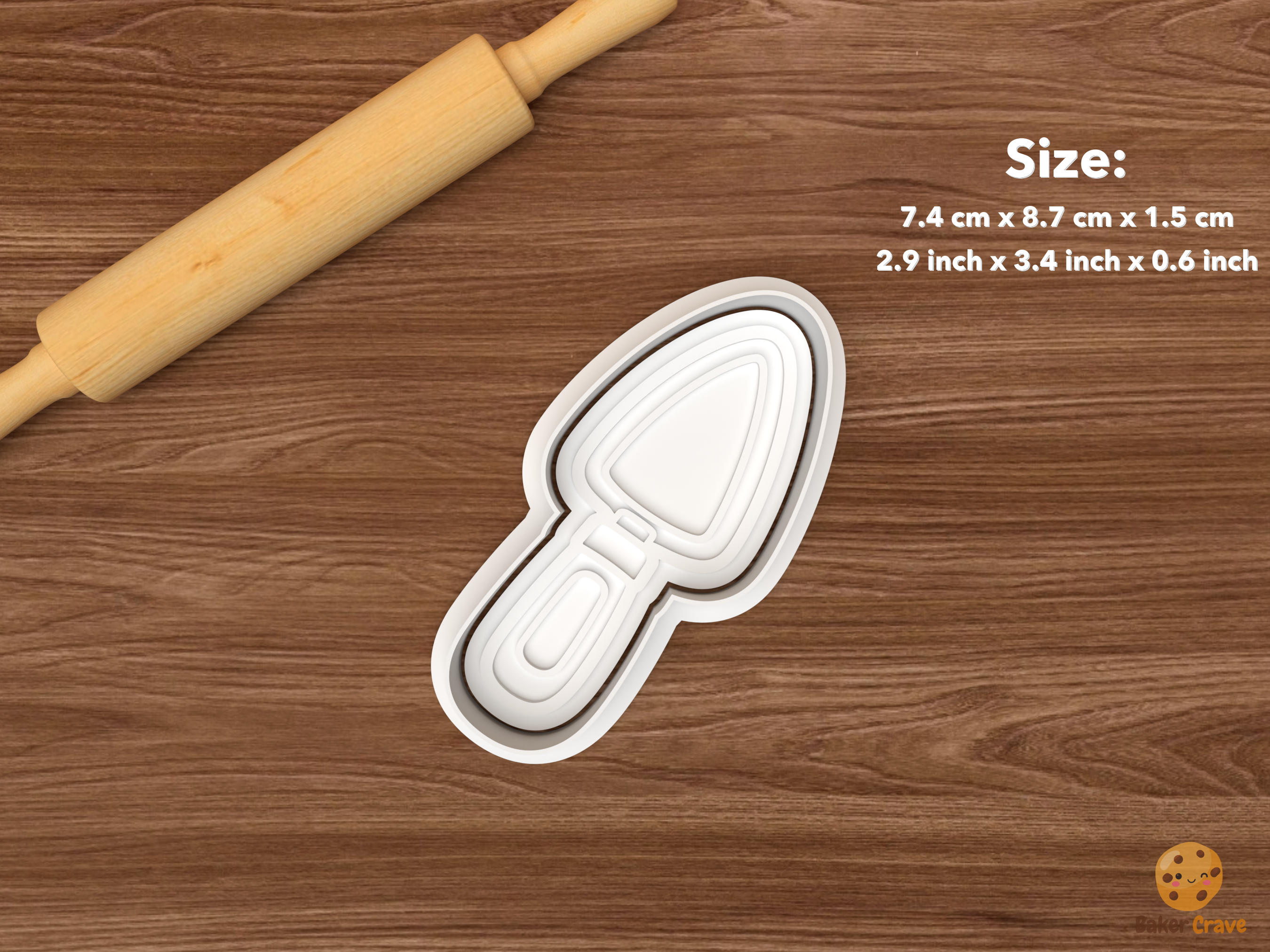 Archaeology Dig Cookie Cutter Set STL File - single hand trowel