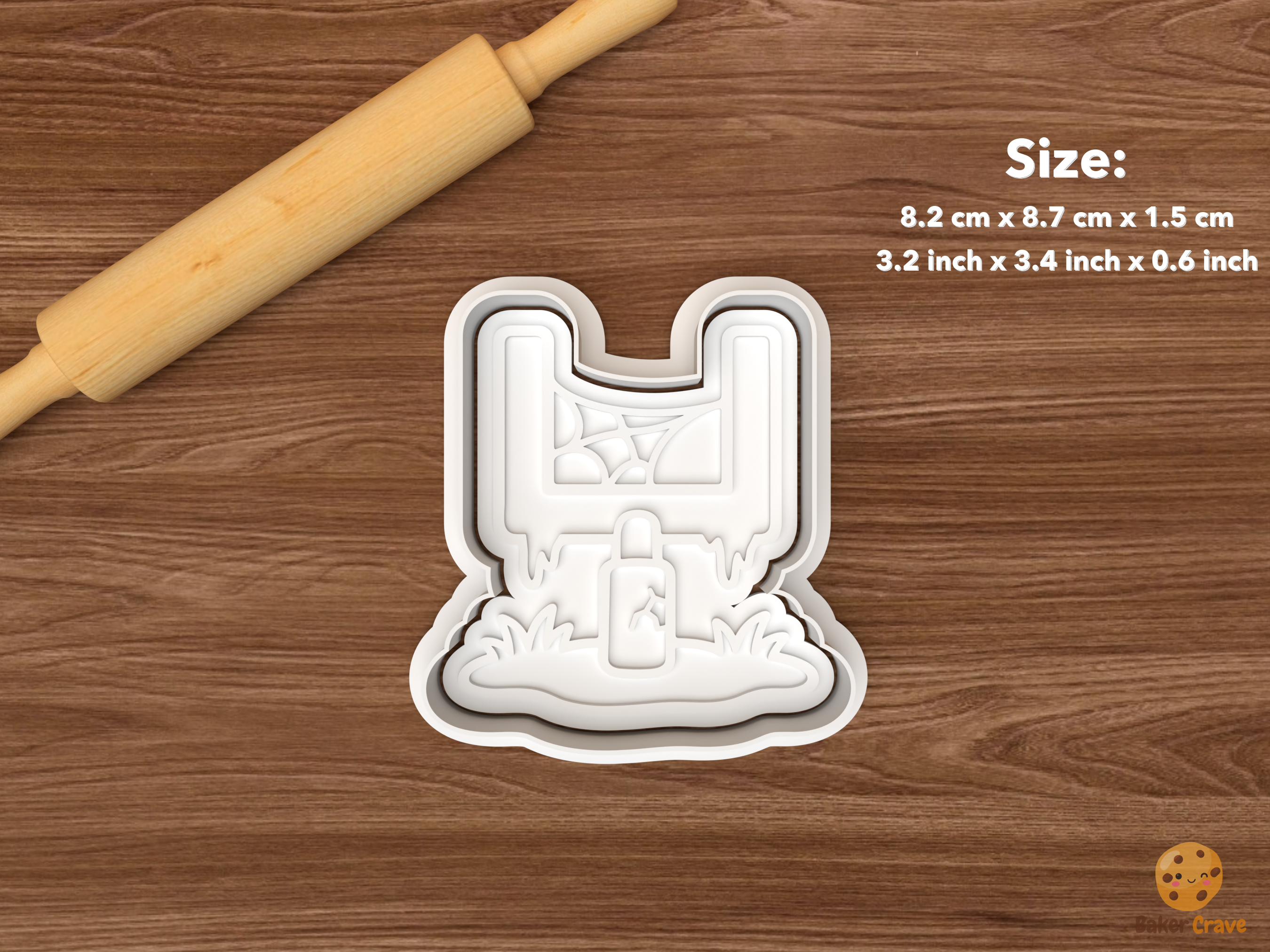 Halloween American Football Cookie Cutter Set STL File - single haunted field goal post