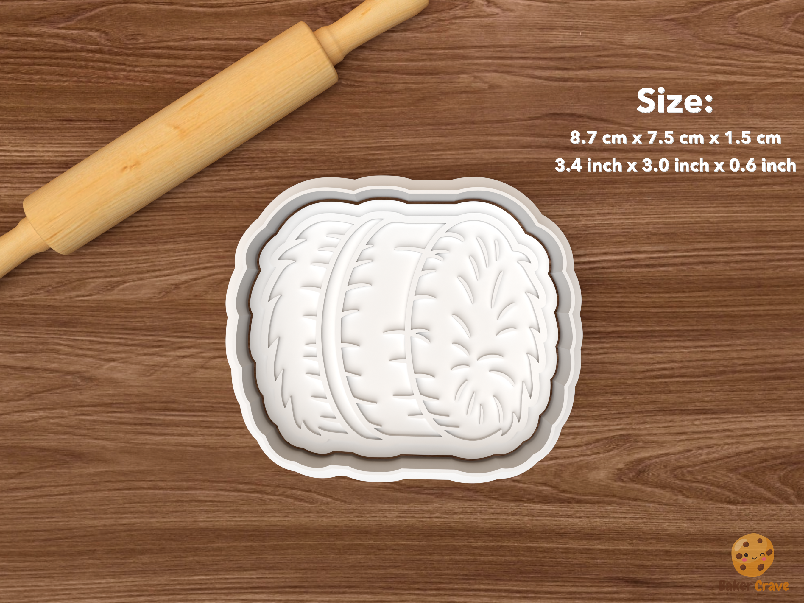 Farm Birthday Cookie Cutter Set STL File - single hay bale