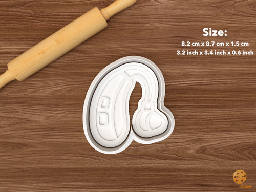 Accessibility Inclusion Cookie Cutter Set STL File - single hearing aid