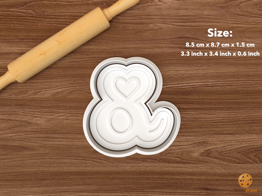 Wedding Ampersand Monogram Cookie Cutter Set STL File