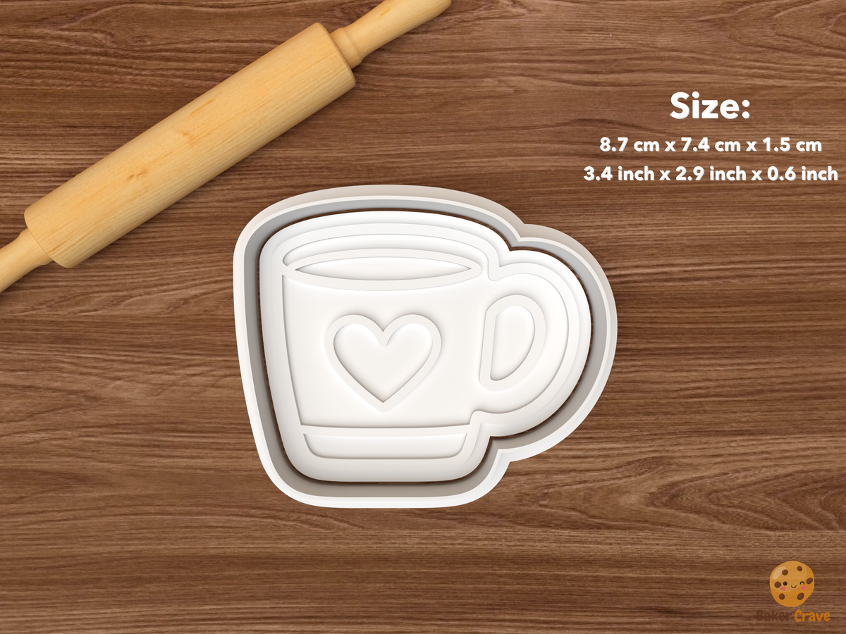 Hot Cocoa Topper Stack Cookie Cutter Set STL File