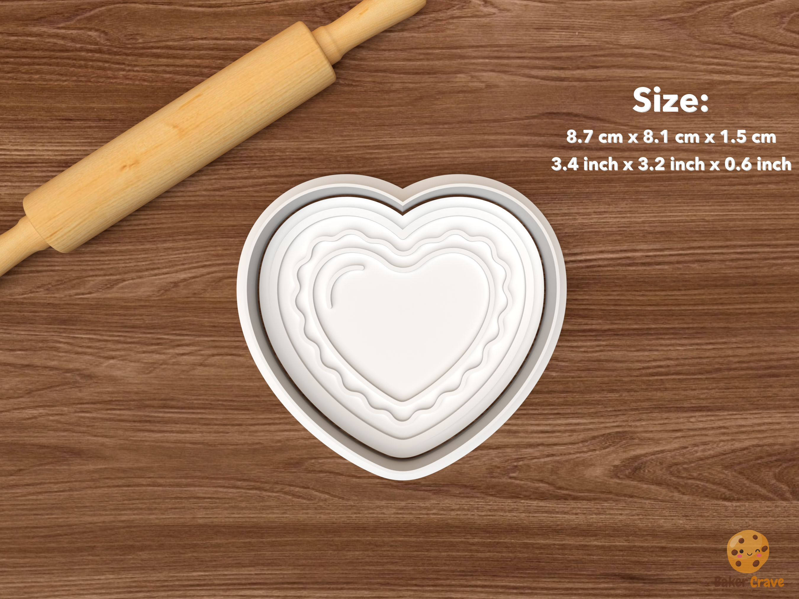 Gummy Candy Party Cookie Cutter Set STL File - single heart gummy