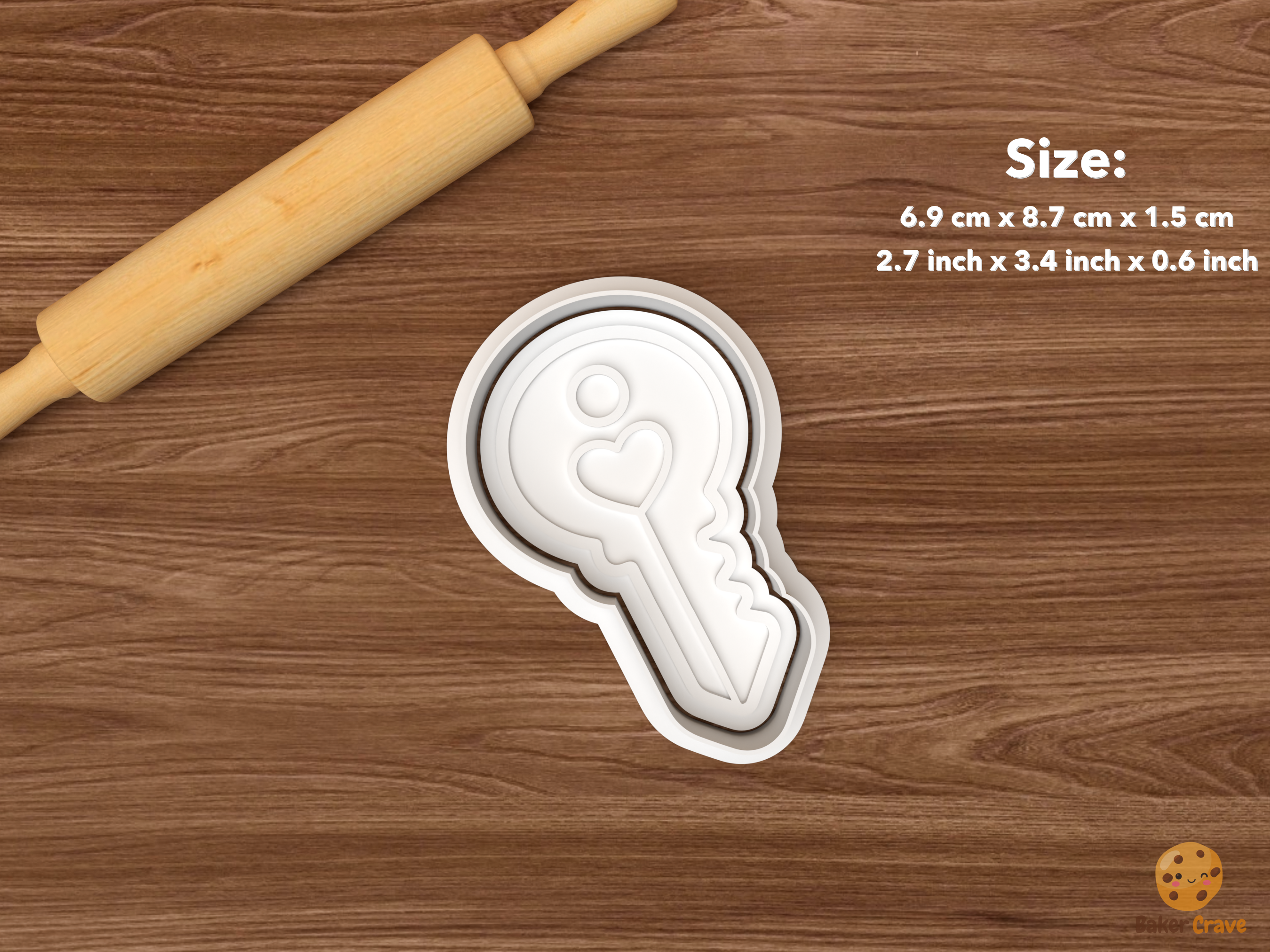 New Home Cookie Cutter Set STL File - single heart key