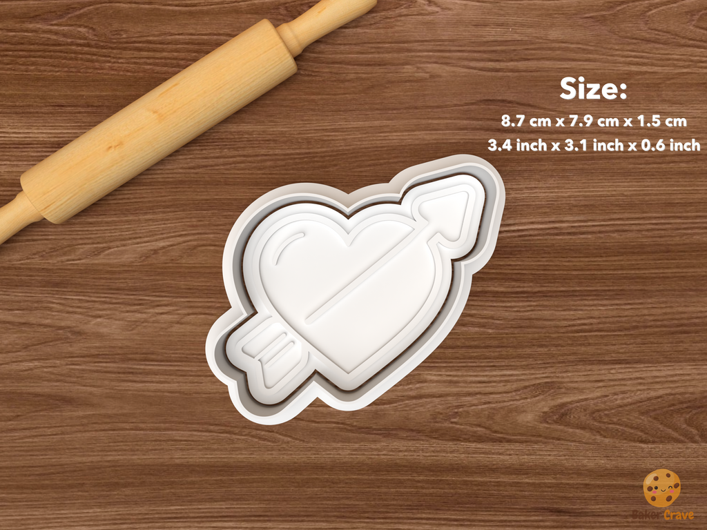Cupid Valentine Cookie Cutter Set STL File