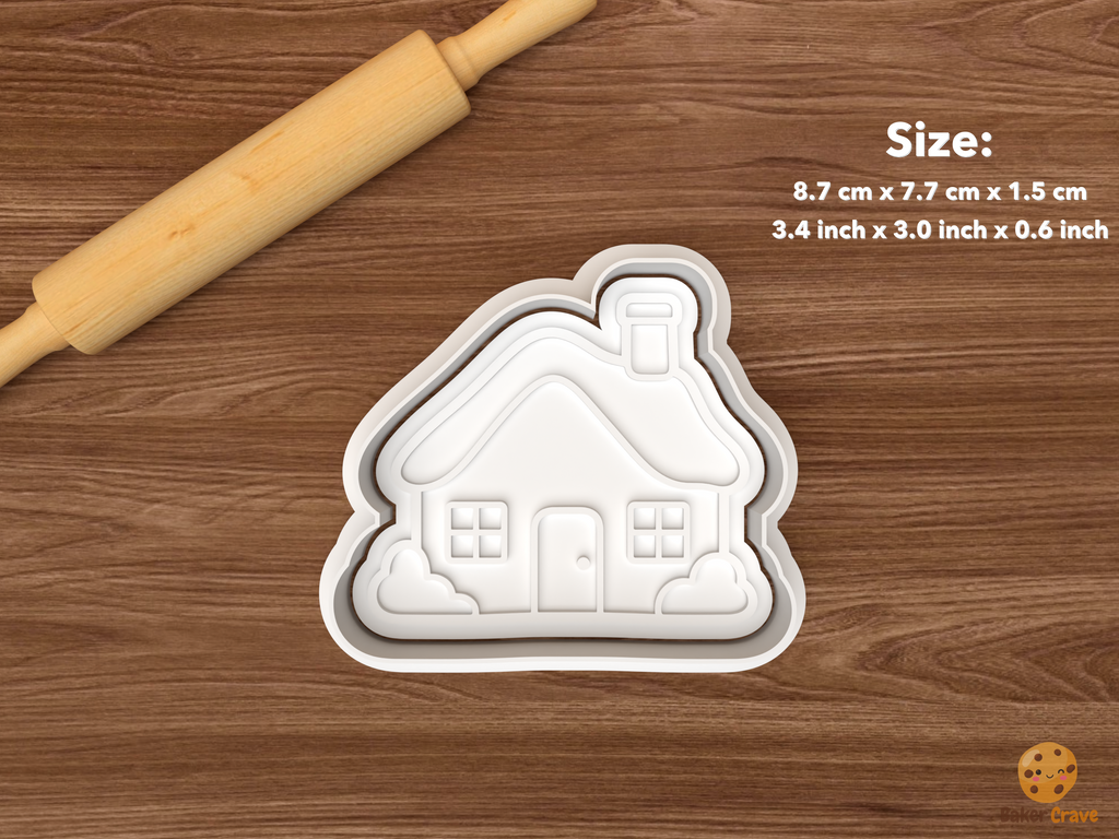 Scottish Highlands Cookie Cutter Set STL File - single highland cottage