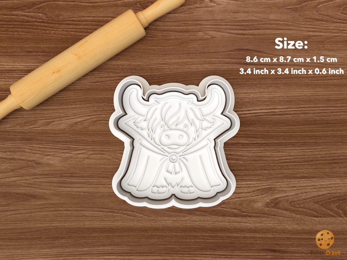 Halloween Highland Cow Cookie Cutter Set