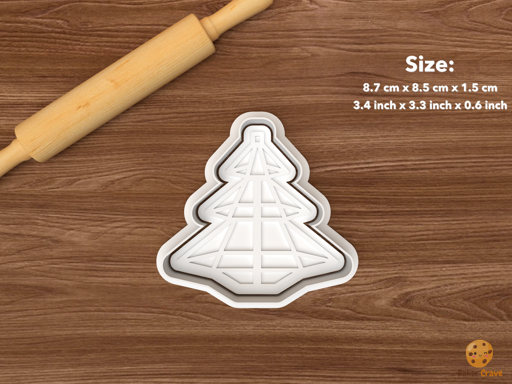 Finnish Himmeli Christmas Cookie Cutter Set STL File - single himmeli christmas tree