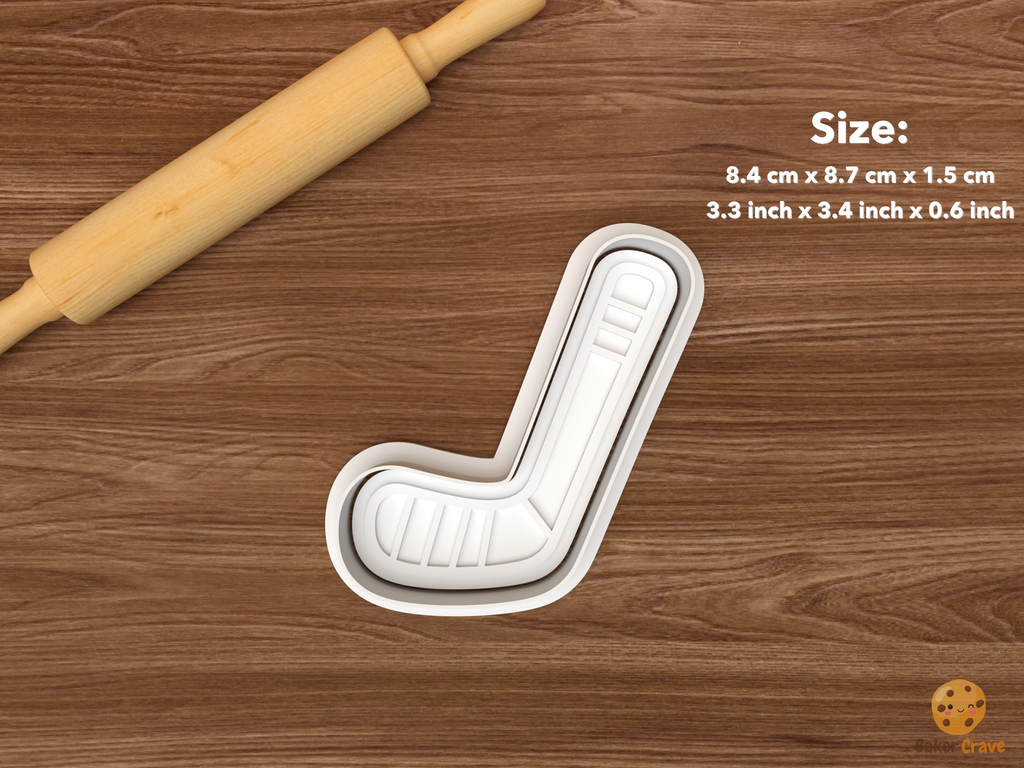Hockey Sports Cookie Cutter Set STL File - single hockey stick