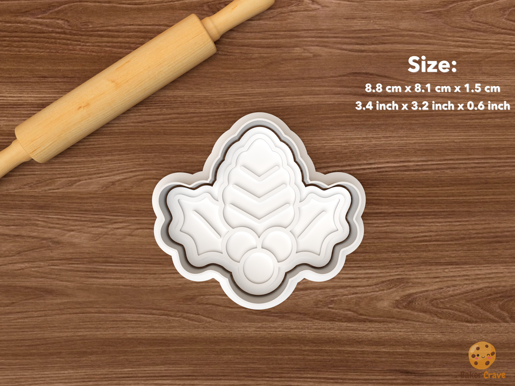 Christmas Wreath Platter Cookie Cutter Set STL File