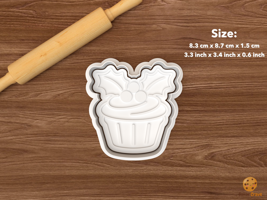 Christmas Cupcake Cookie Cutter Set STL File