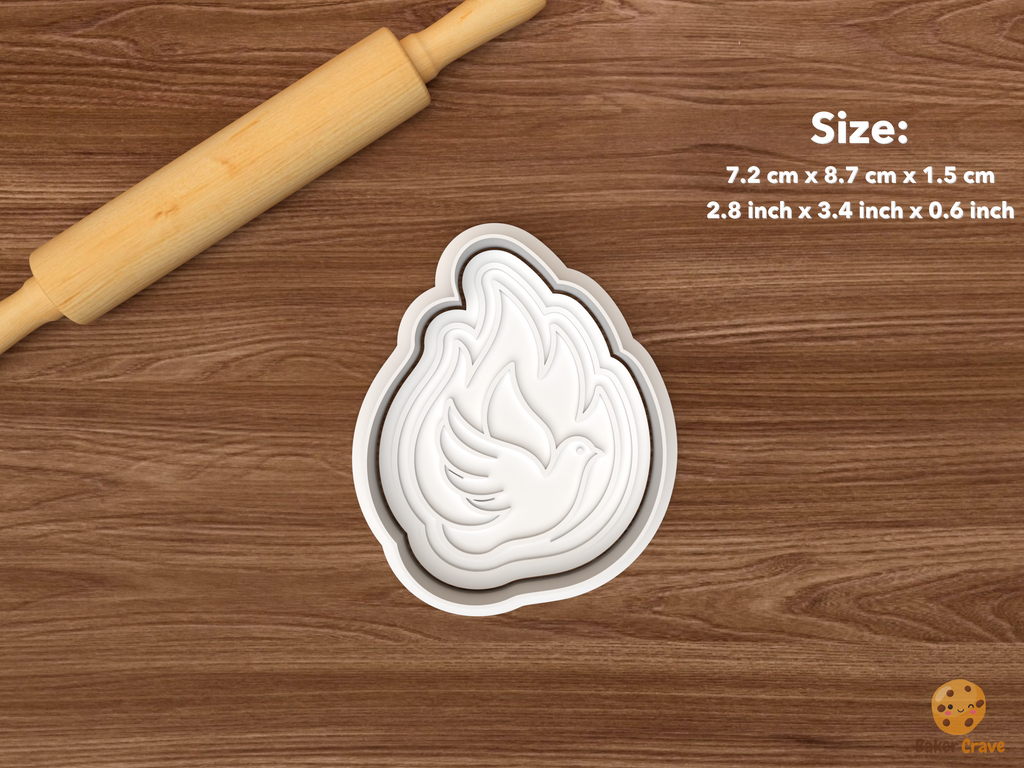 Confirmation Cookie Cutter Set STL File - single holy spirit dove