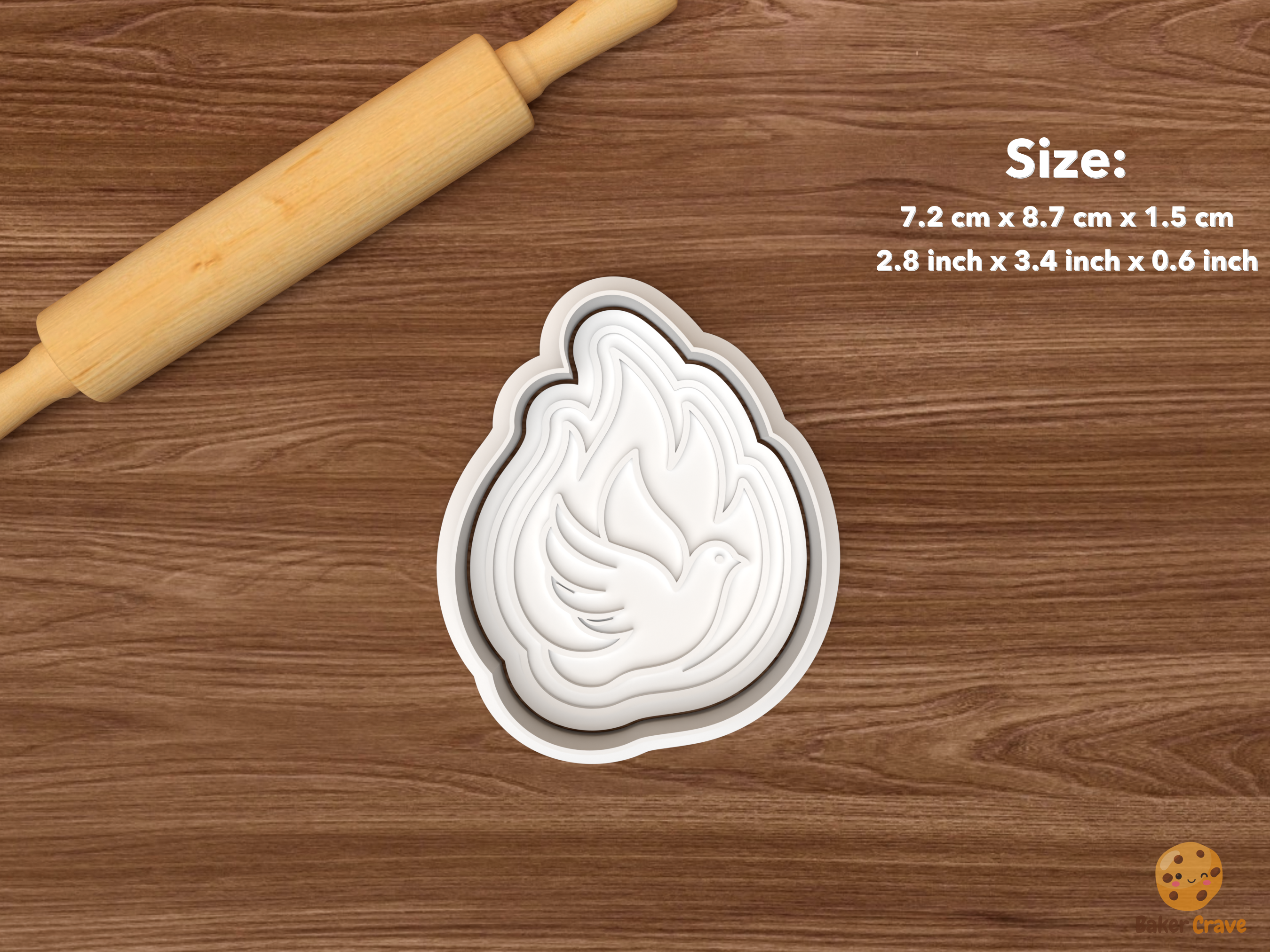 Confirmation Cookie Cutter Set STL File - single holy spirit dove