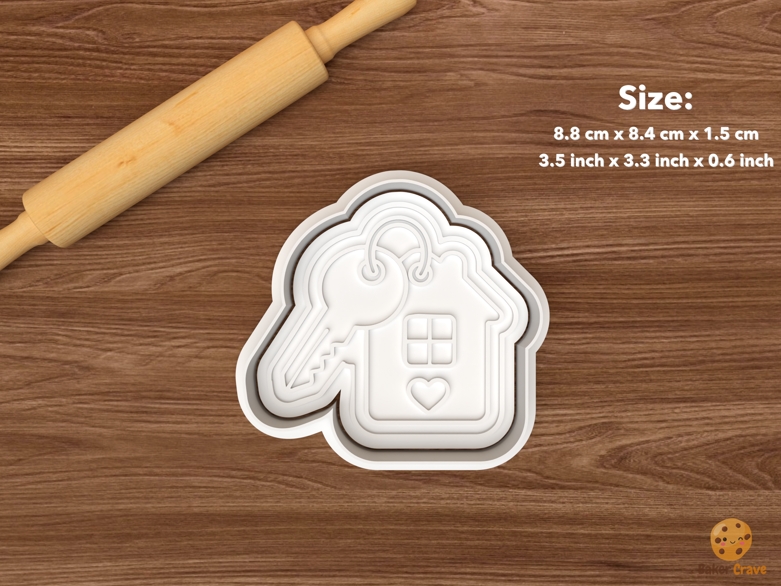 Real Estate Closing Cookie Cutter Set STL File - single house keys