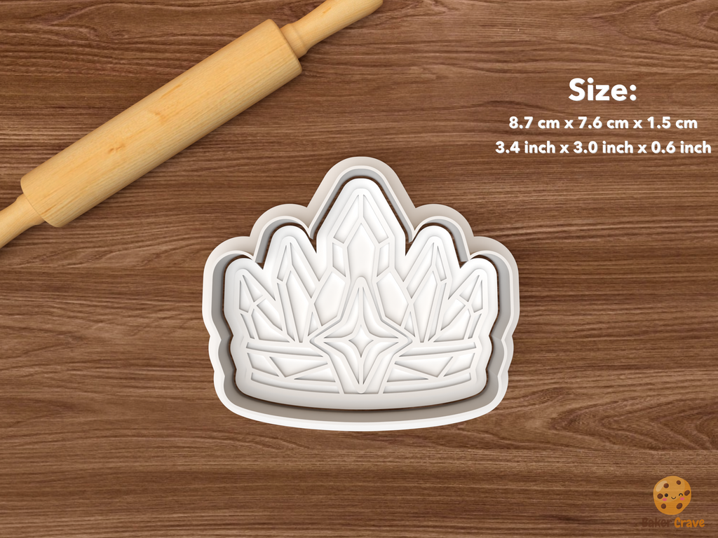 Arctic Treasure Christmas Cookie Cutter Set STL File - single ice crystal crown