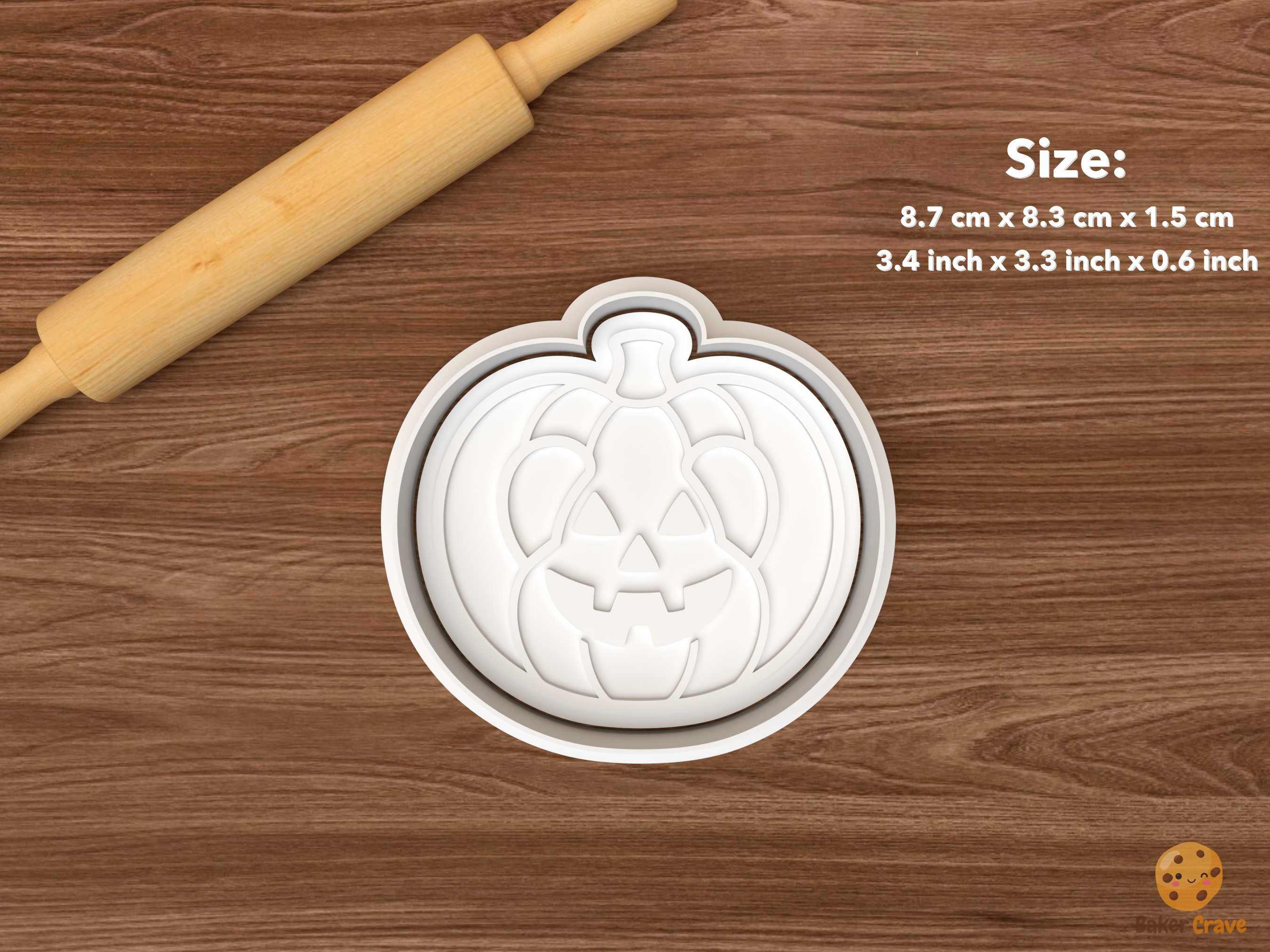 Halloween Pretzel Cookie Cutter Set STL File - single jack o lantern pretzel