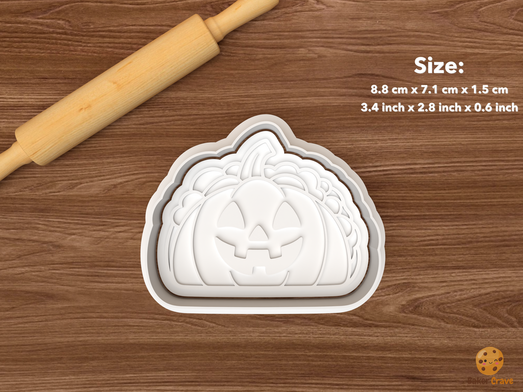Halloween Taco Cookie Cutter Set STL File - single jack o lantern taco