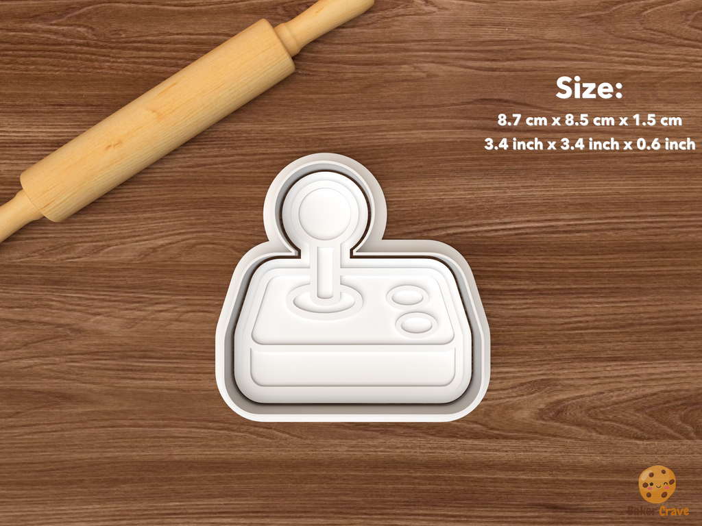 Retro Gaming Cookie Cutter Set STL File - single joystick