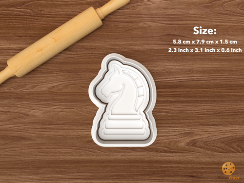 Chess Club Cookie Cutter Set STL File - single king chess piece