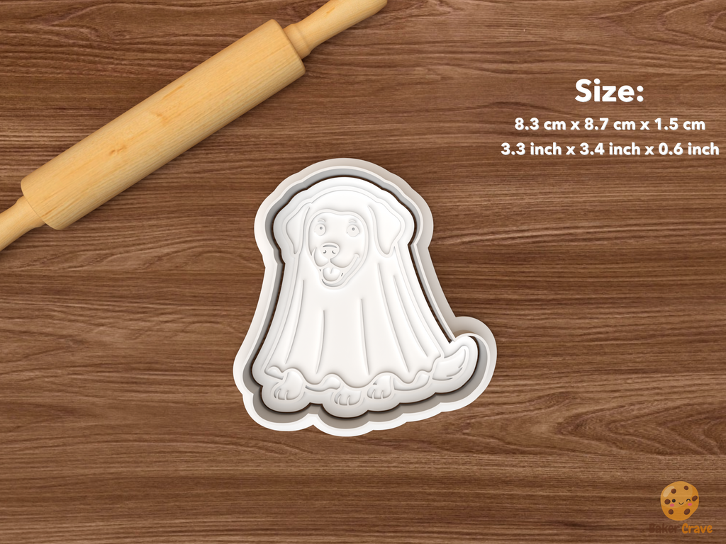 Halloween Labrador Retriever Dog Cookie Cutter Set STL File - single labrador ghost costume