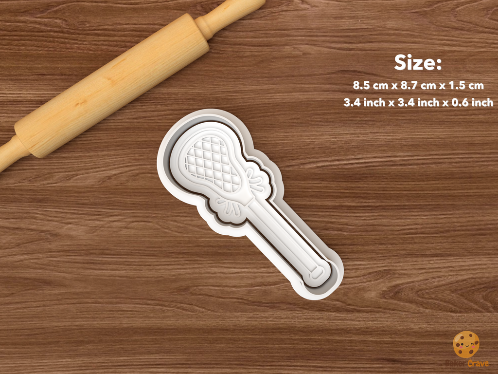 Lacrosse Cookie Cutter Set STL File - single lacrosse stick