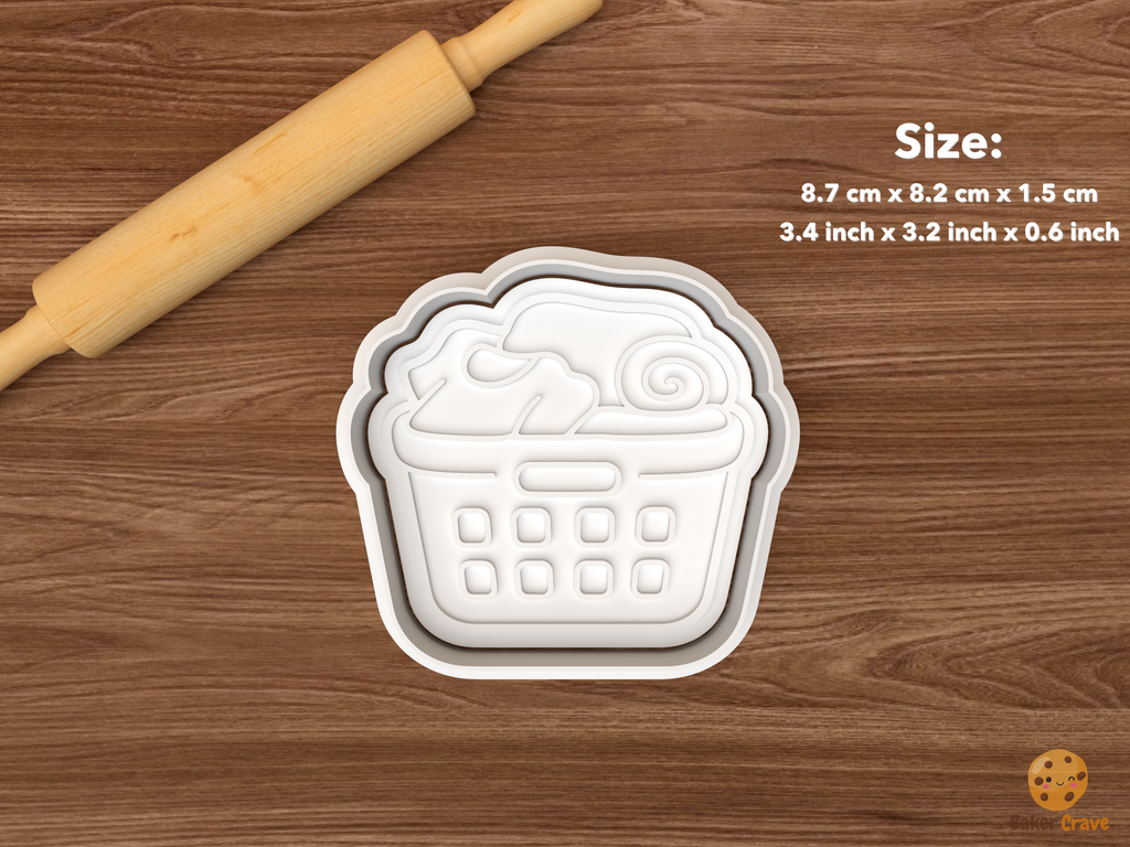 First Apartment Cookie Cutter Set STL File - single laundry basket