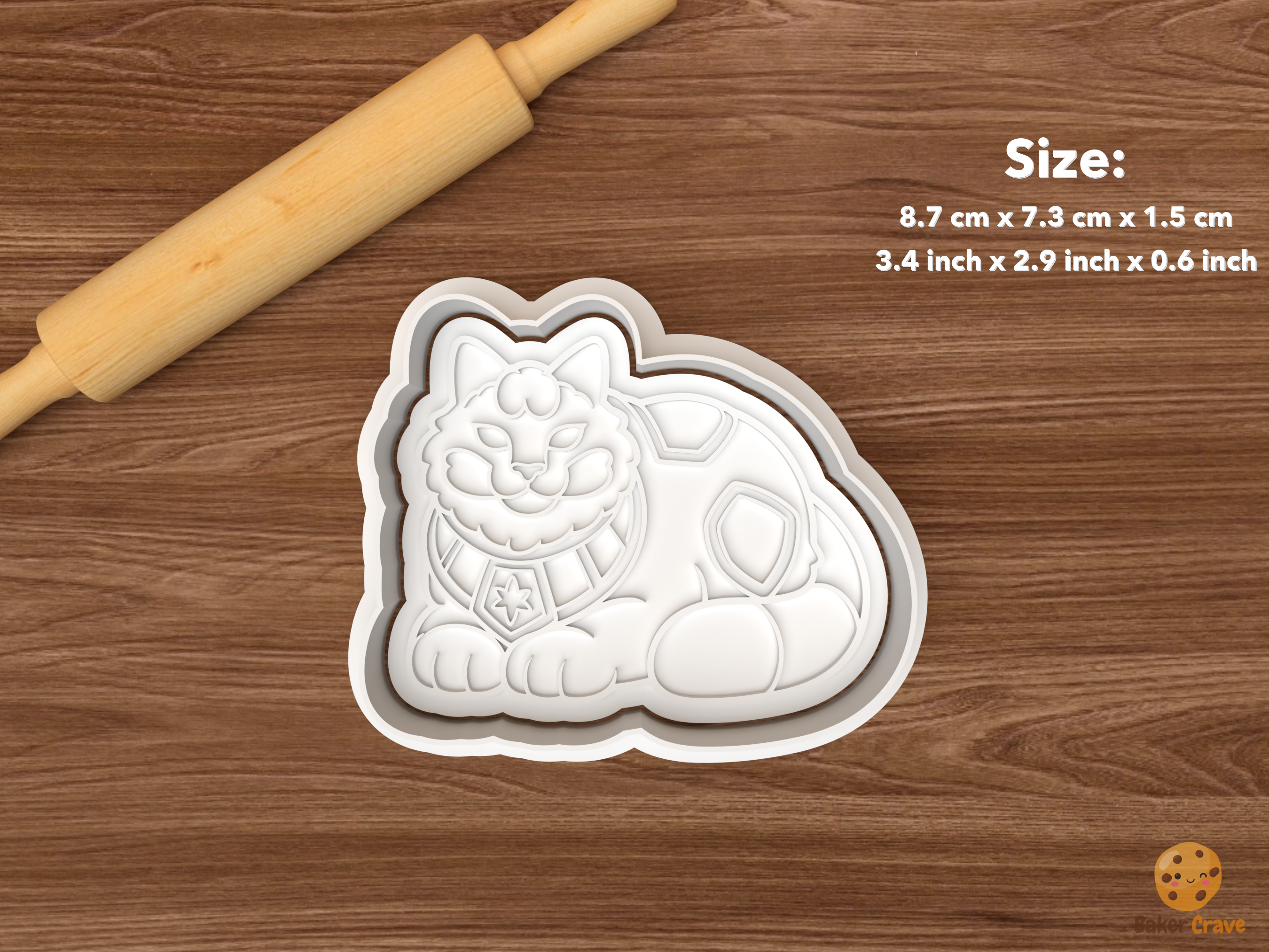 Icelandic Christmas Cat Cookie Cutter Set STL File - single lounging icelandic christmas cat
