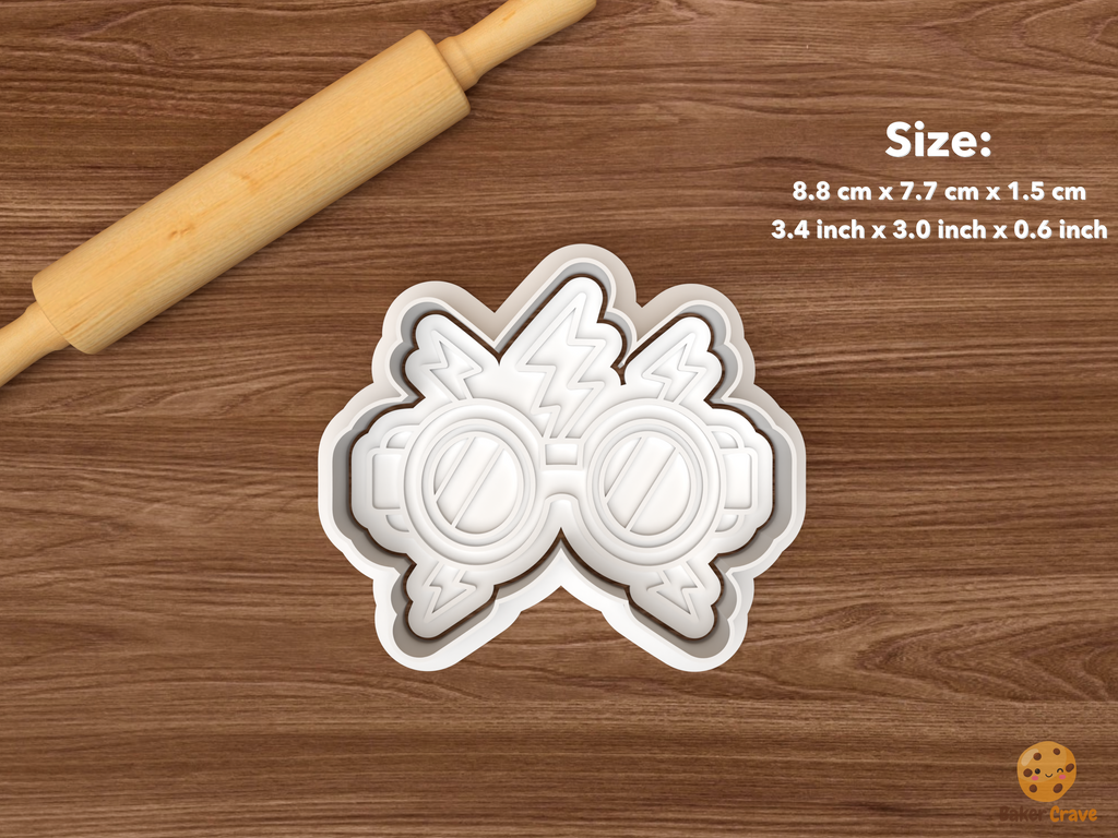 Halloween Mad Scientist Cookie Cutter Set STL File - single mad scientist goggles