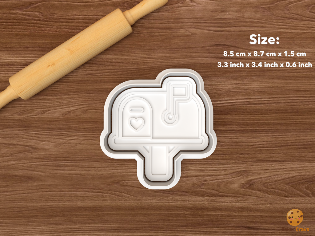Happy Mail Cookie Cutter Set STL File - single mailbox