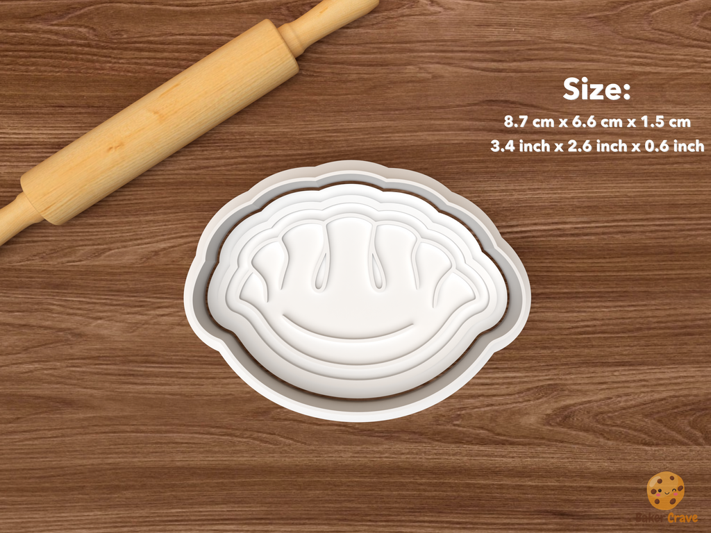 Korean Street Food Cookie Cutter Set STL File - single mandu dumpling