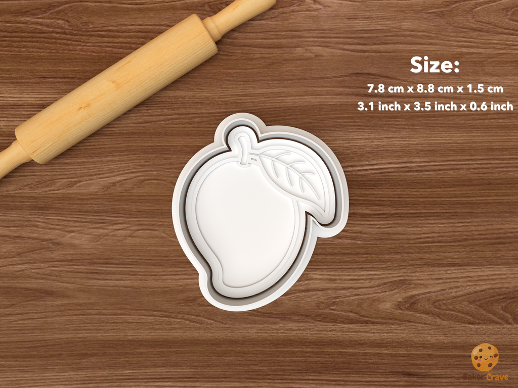 Tropical Fruit Cookie Cutter Set STL File - single mango
