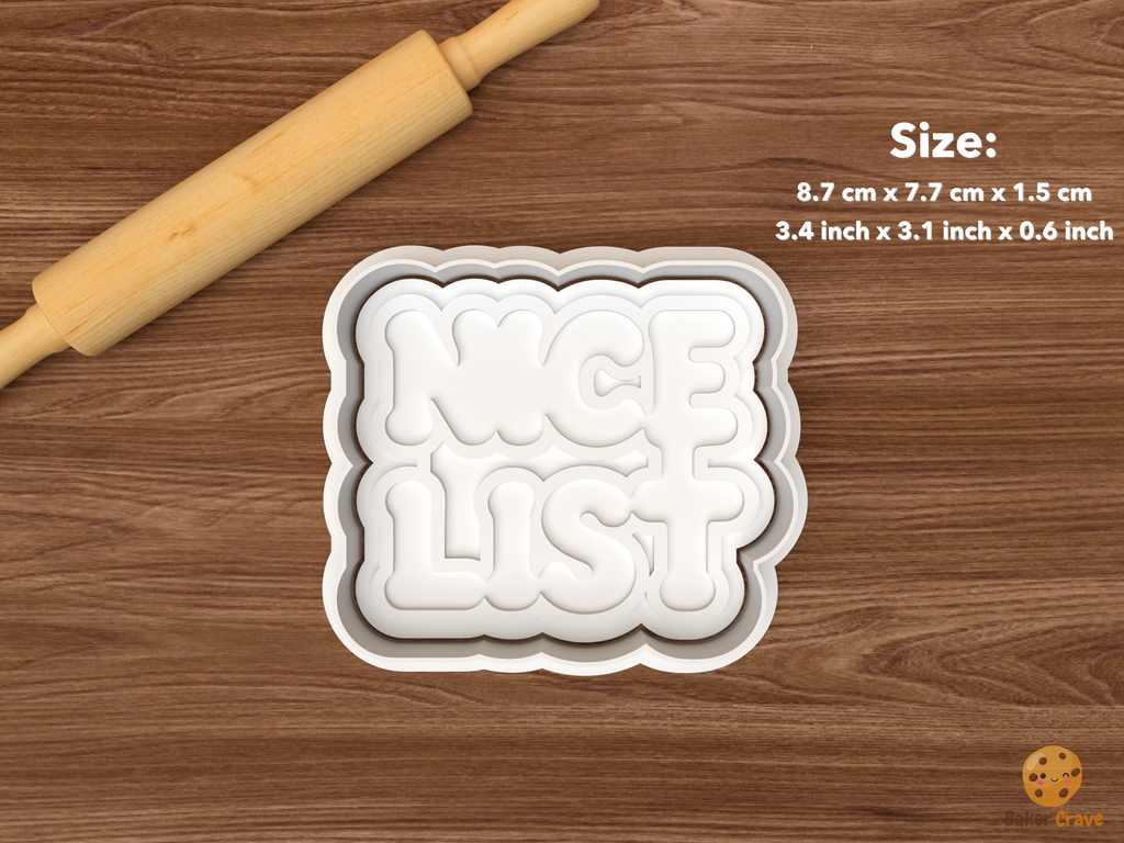 Dear Santa Christmas Words Cookie Cutter Set STL File