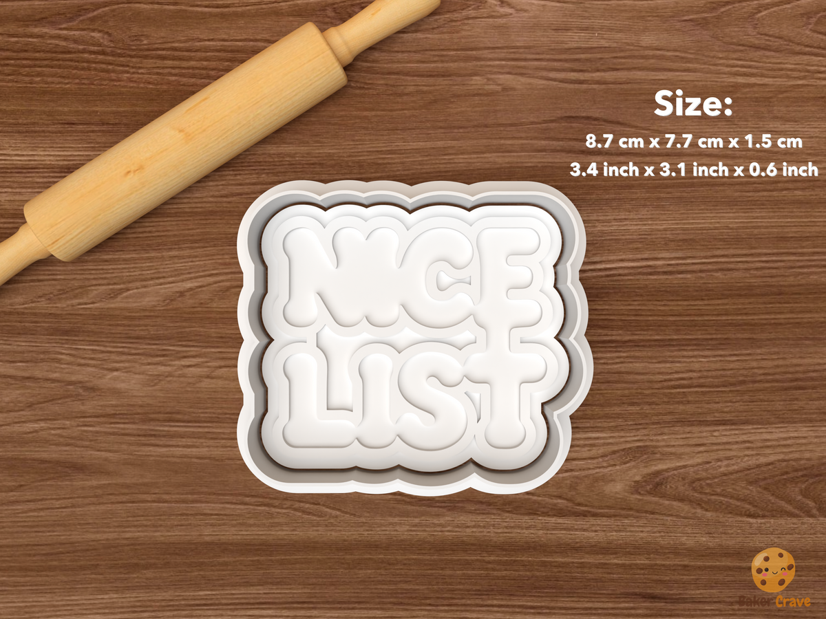 Dear Santa Christmas Words Cookie Cutter Set STL File