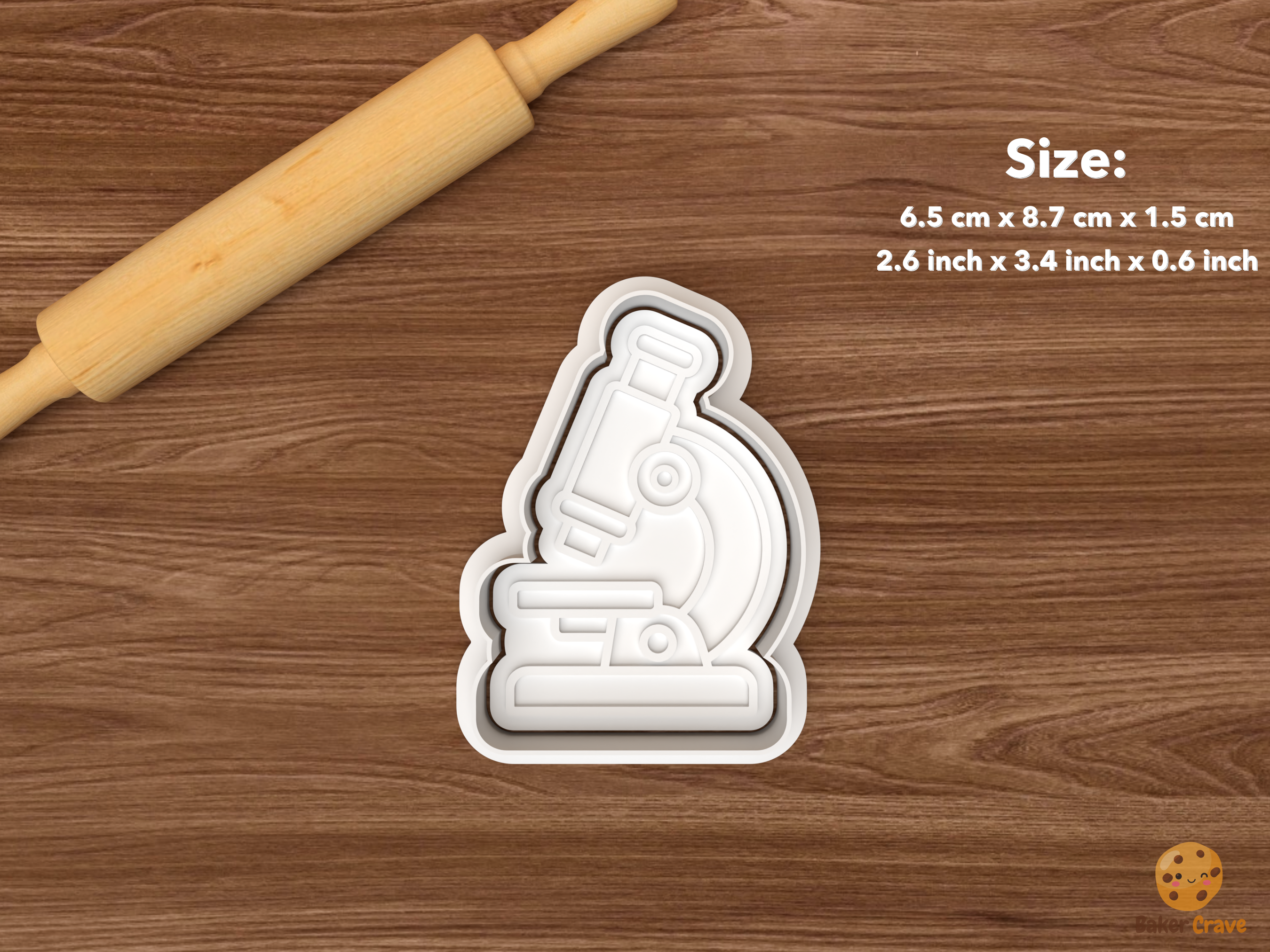 Science Lab Cookie Cutter Set STL File - single microscope