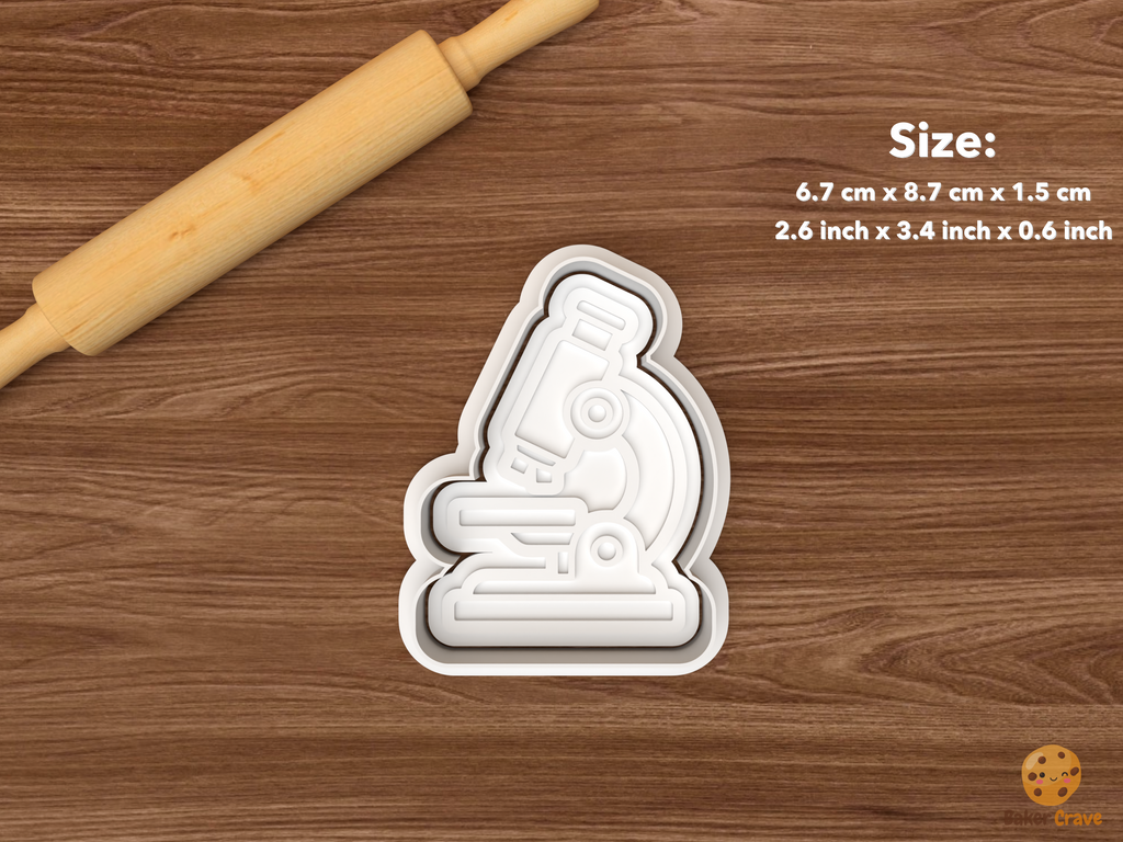 STEM Club Cookie Cutter Set STL File - single microscope