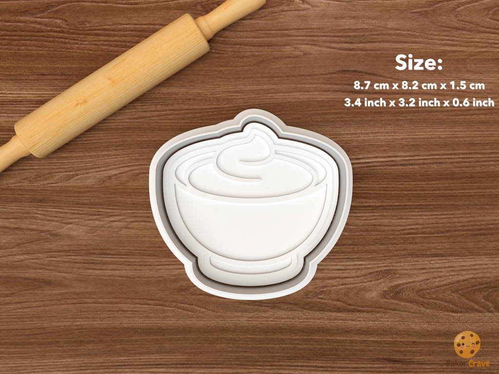 Baking Essentials Cookie Cutter Set STL File - single mixing bowl