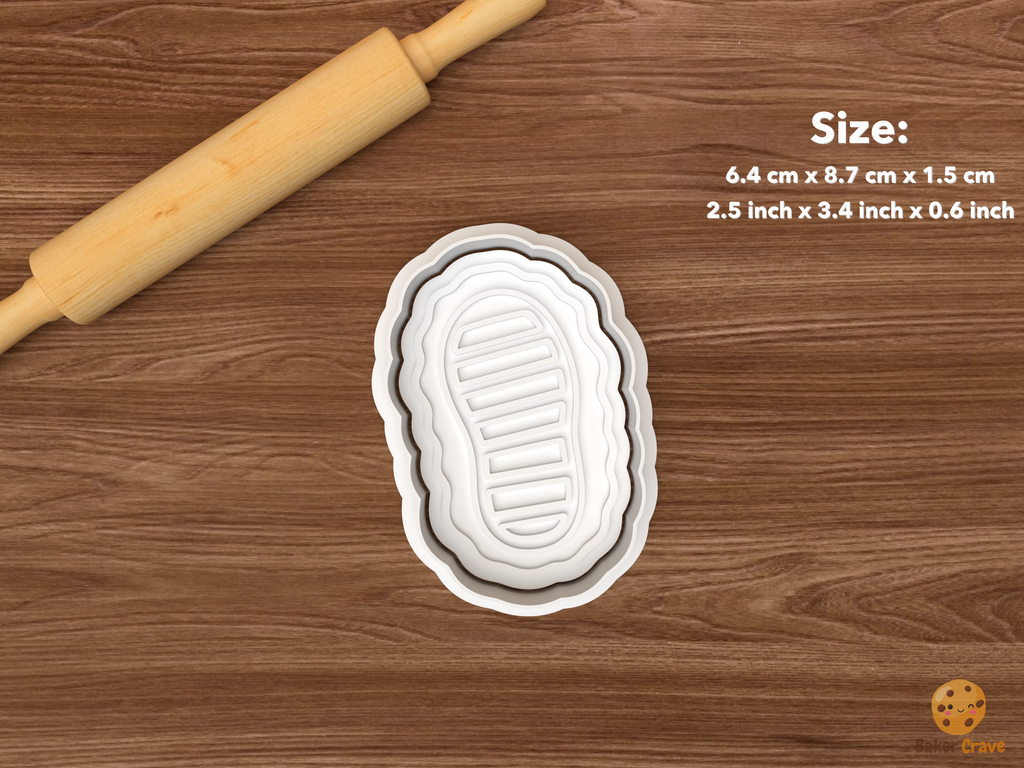 Moon Landing Cookie Cutter Set STL File - single moon boot footprint
