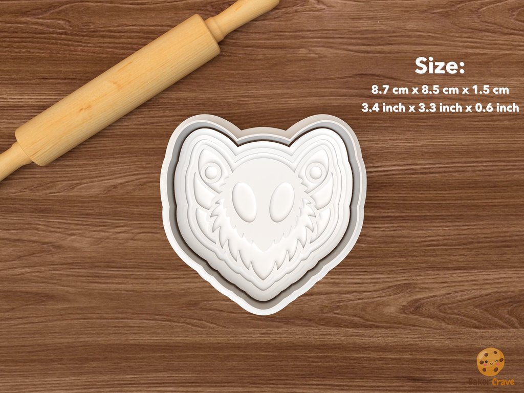 Halloween Mothman Cookie Cutter Set STL File - single mothman head