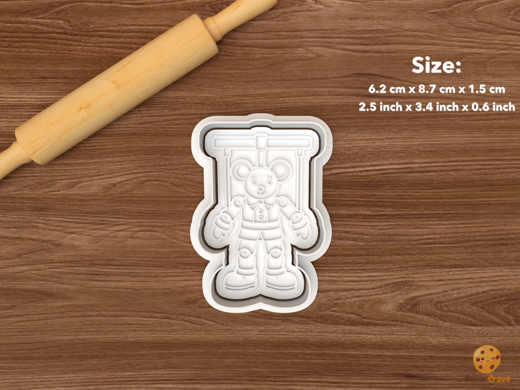Christmas Marionette Theatre Cookie Cutter Set STL File - single mouse marionette