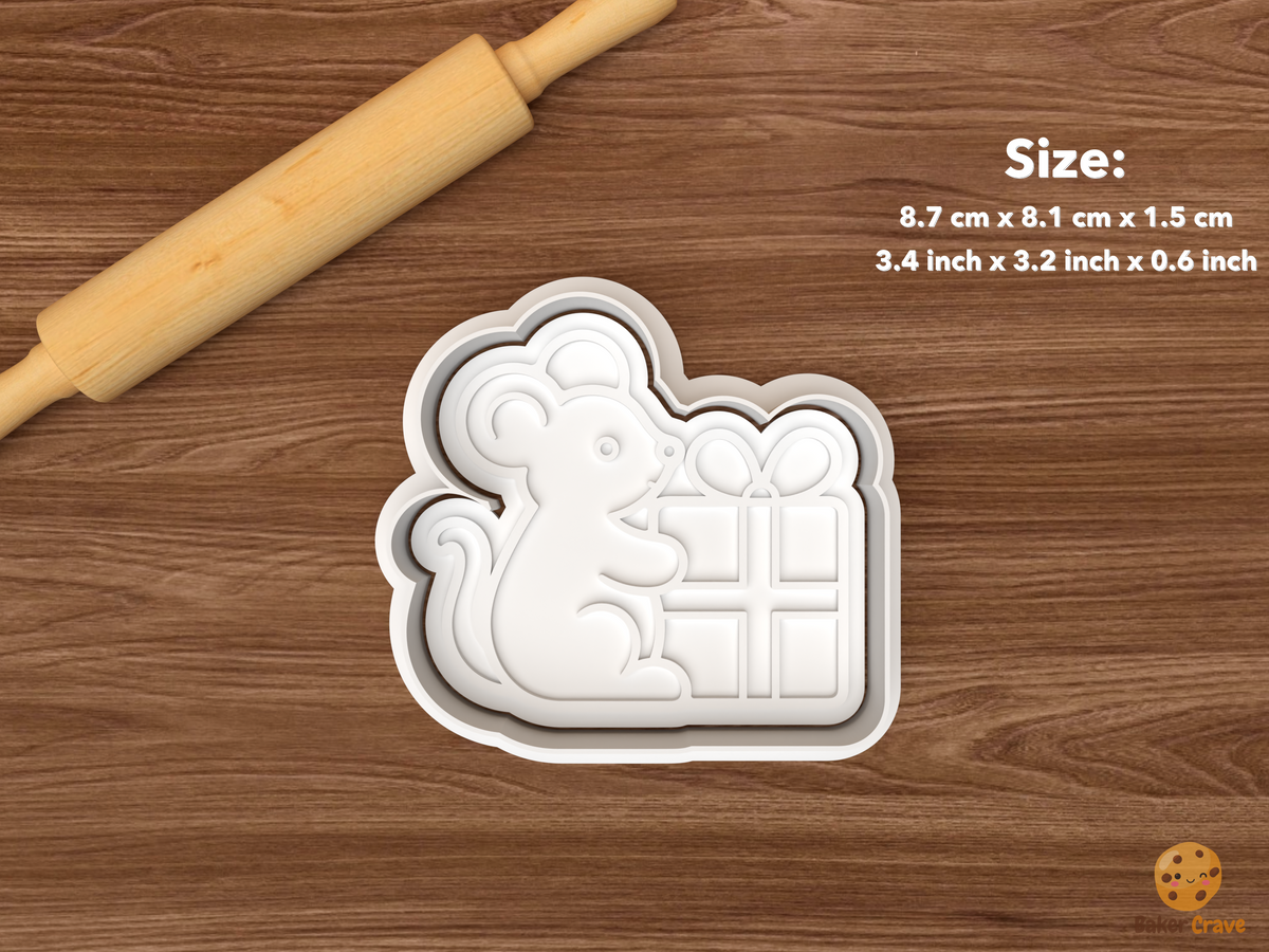 Christmas Mouse Cookie Cutter Set STL File