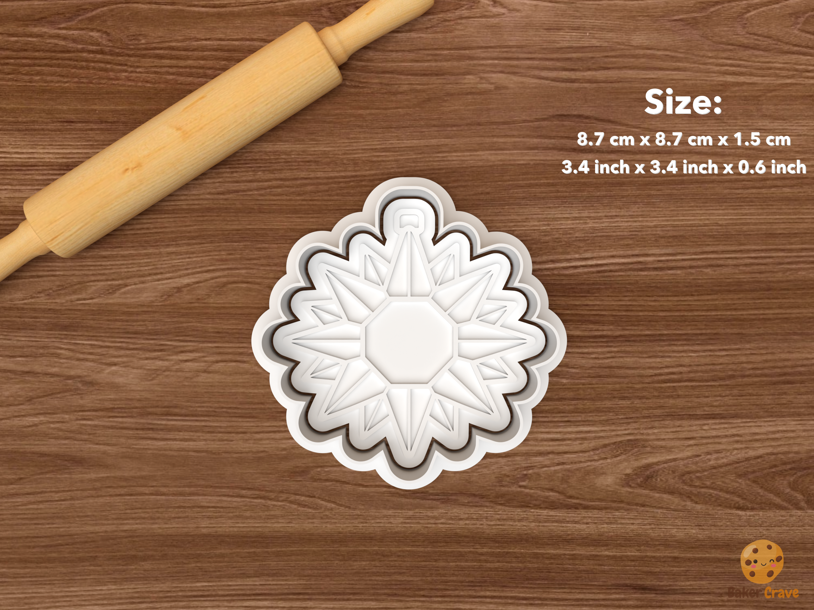 Moravian Star Christmas Cookie Cutter Set STL File - single multi point moravian star