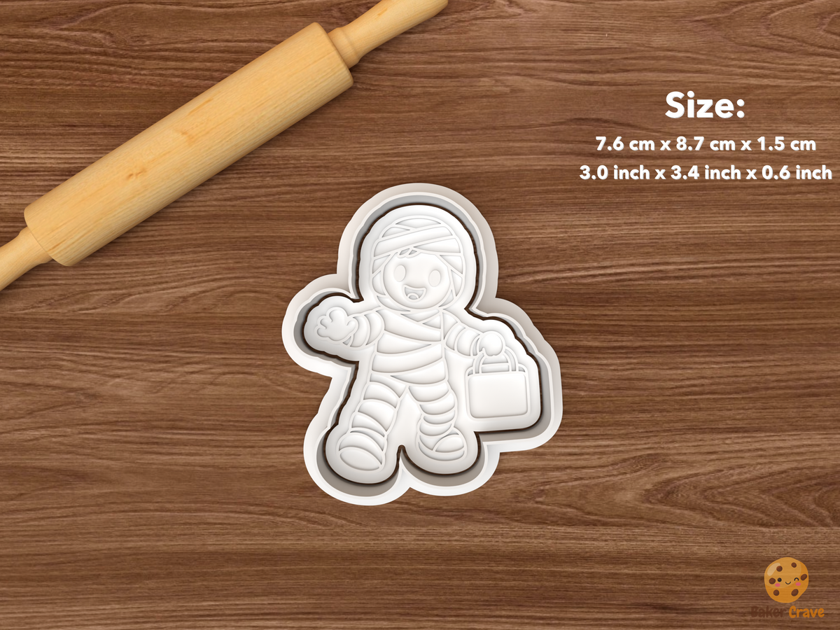 Trick Or Treat Kids Cookie Cutter Set STL File