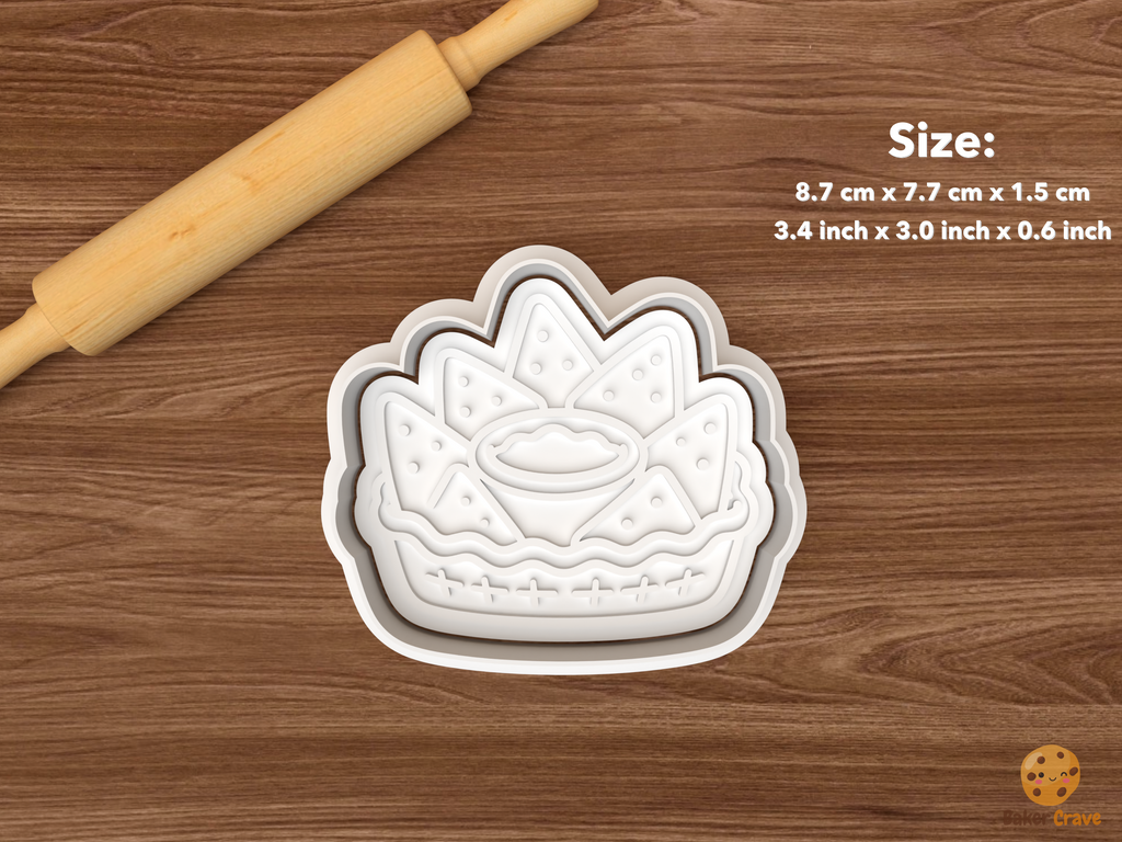 Taco Fiesta Cookie Cutter Set STL File - single nachos with dip