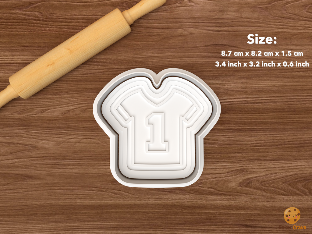 Number One Fan Cookie Cutter Set STL File - single number one jersey
